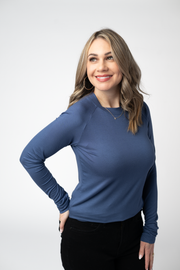 WAREHOUSE ONLY Blair Long Sleeve Top - Blue
