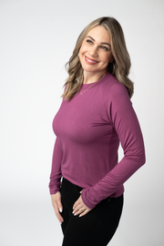 WAREHOUSE ONLY Blair Long Sleeve Top - Mulberry