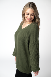 WAREHOUSE ONLY Talina Textured Sweater - Olive