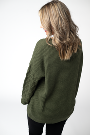 WAREHOUSE ONLY Talina Textured Sweater - Olive