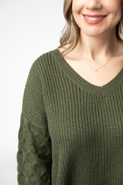 WAREHOUSE ONLY Talina Textured Sweater - Olive