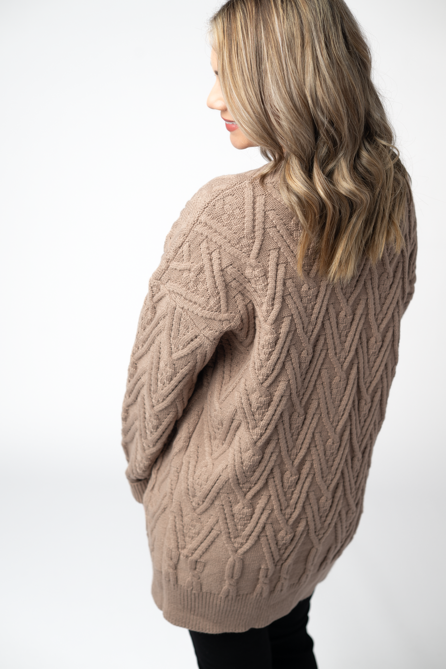 WAREHOUSE ONLY Brooks Button Sweater Cardigan - Mocha