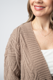 WAREHOUSE ONLY Brooks Button Sweater Cardigan - Mocha