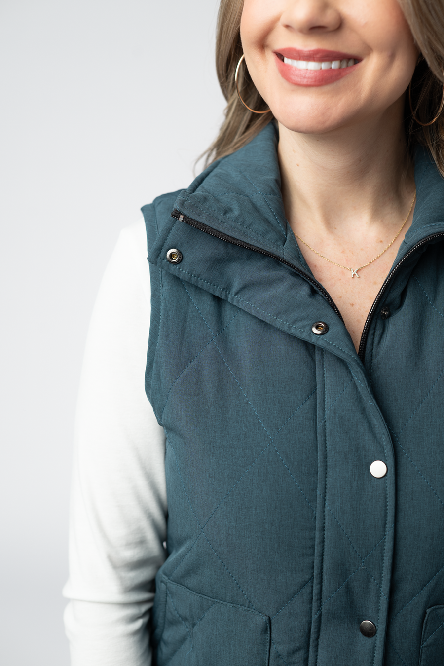 WAREHOUSE ONLY Remy Zip Up Vest - Teal