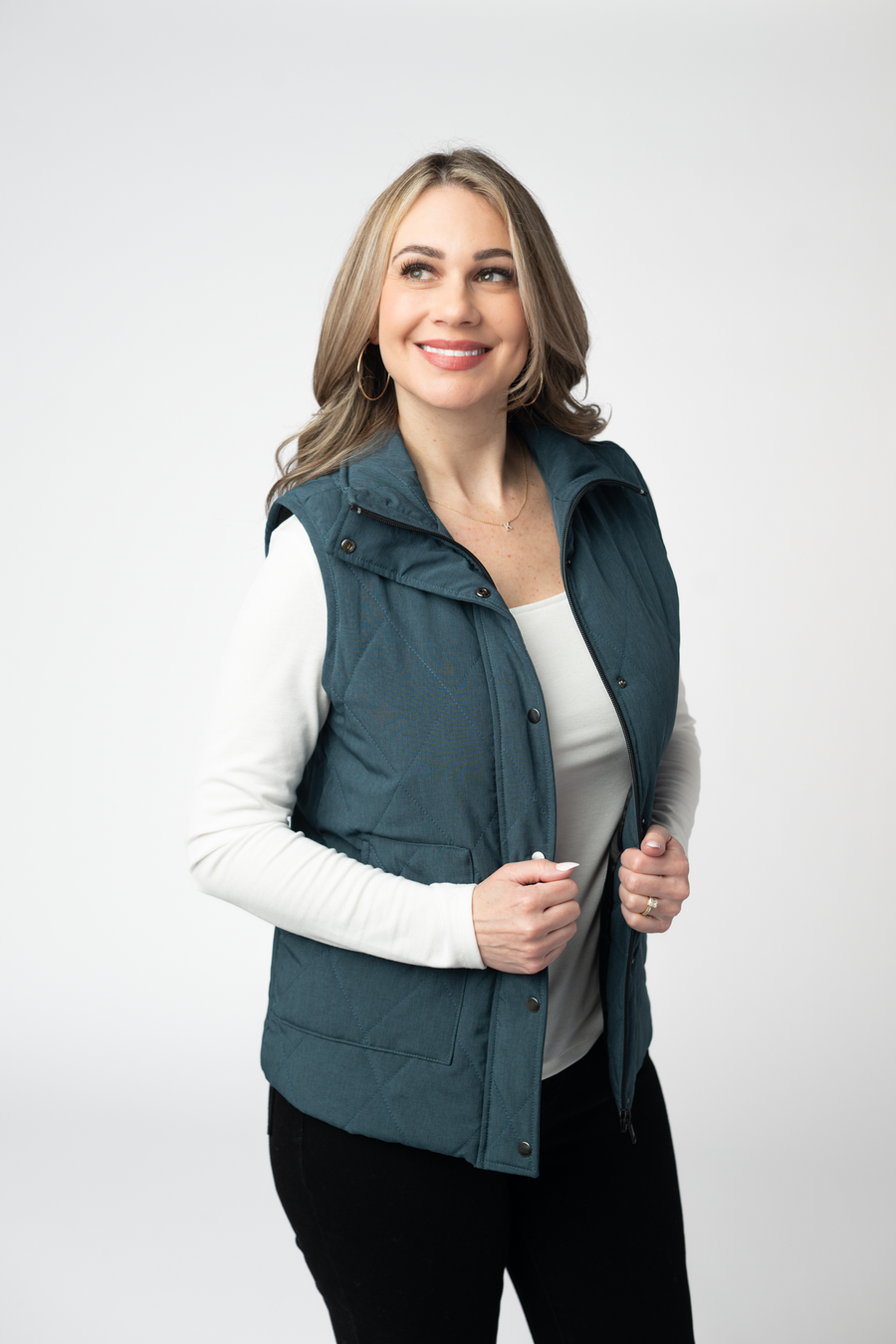 WAREHOUSE ONLY Remy Zip Up Vest - Teal