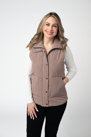 WAREHOUSE ONLY Remy Zip Up Vest - Chestnut