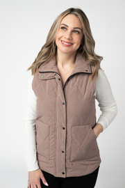WAREHOUSE ONLY Remy Zip Up Vest - Chestnut