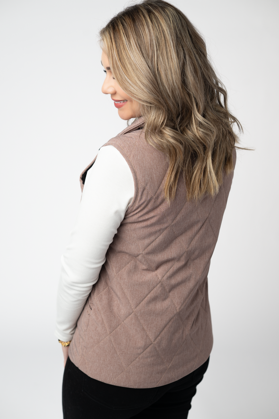 WAREHOUSE ONLY Remy Zip Up Vest - Chestnut