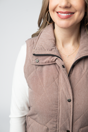 WAREHOUSE ONLY Remy Zip Up Vest - Chestnut