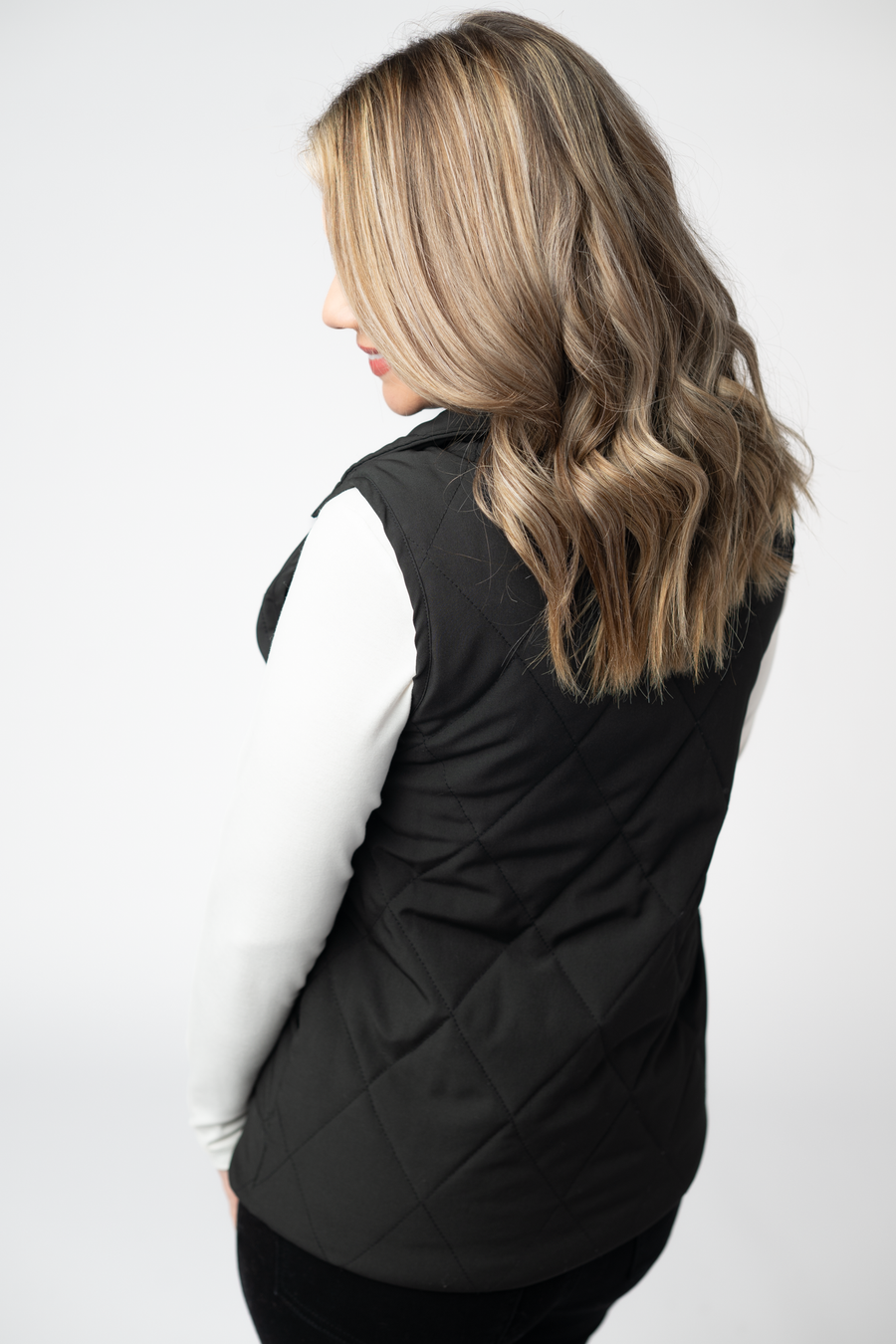 WAREHOUSE ONLY Remy Zip Up Vest - Black