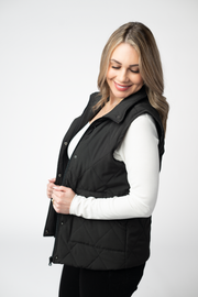 WAREHOUSE ONLY Remy Zip Up Vest - Black