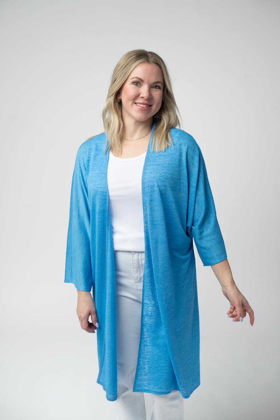 WAREHOUSE ONLY Ellie Cover-Up Kimono - Light Blue FINAL SALE