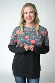 WAREHOUSE ONLY Natalie Pullover - Poinsettia Nights