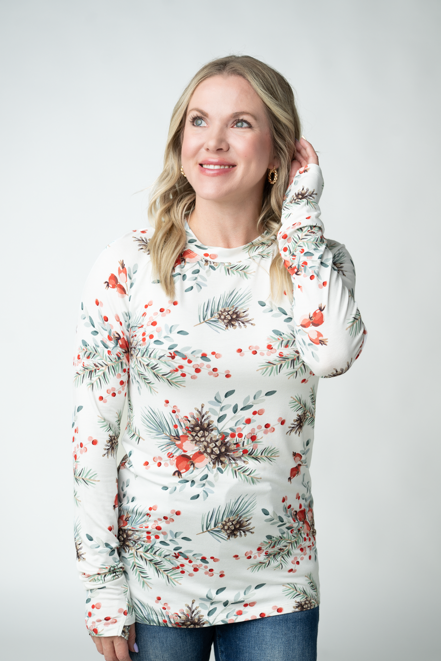 WAREHOUSE ONLY Blair Long Sleeve Top - Pineberry