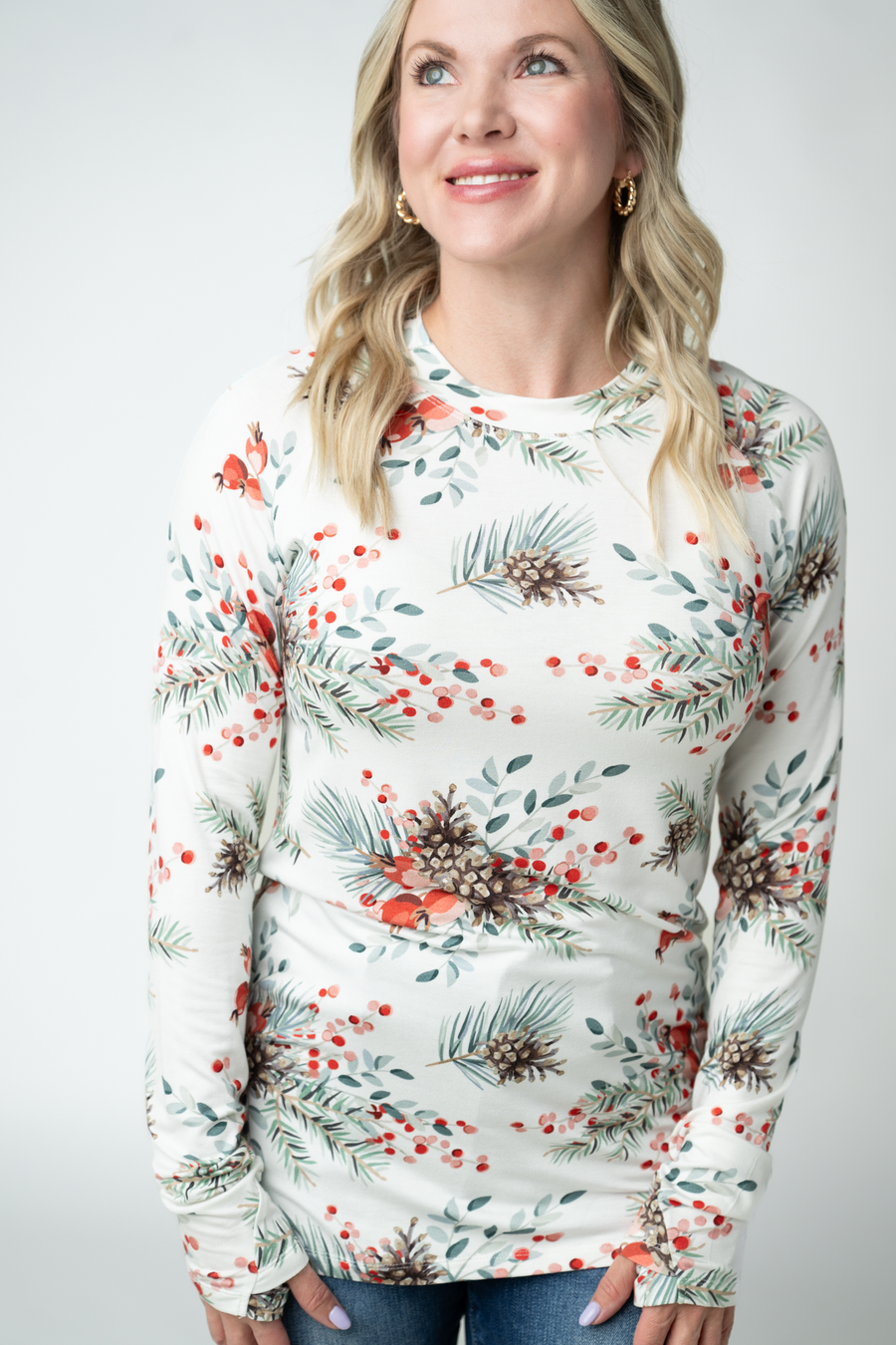 WAREHOUSE ONLY Blair Long Sleeve Top - Pineberry