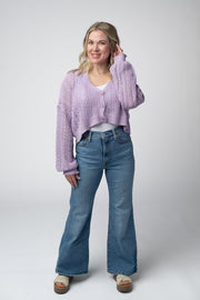 WAREHOUSE Callie Cropped Cardigan - Lavender