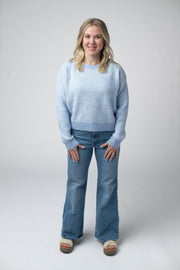 WAREHOUSE Josie Cozy Crew Sweater - Sky Blue