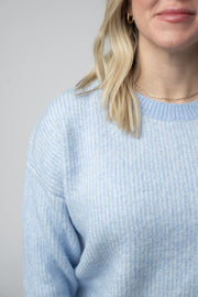 WAREHOUSE Josie Cozy Crew Sweater - Sky Blue