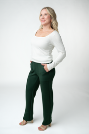 WAREHOUSE ONLY Luxe Ankle Bottoms- Evergreen