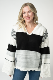 WAREHOUSE ONLY Monochrome Colorblock Hoodie