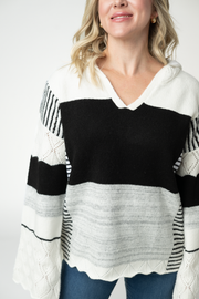 WAREHOUSE ONLY Monochrome Colorblock Hoodie