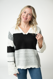 WAREHOUSE ONLY Monochrome Colorblock Hoodie