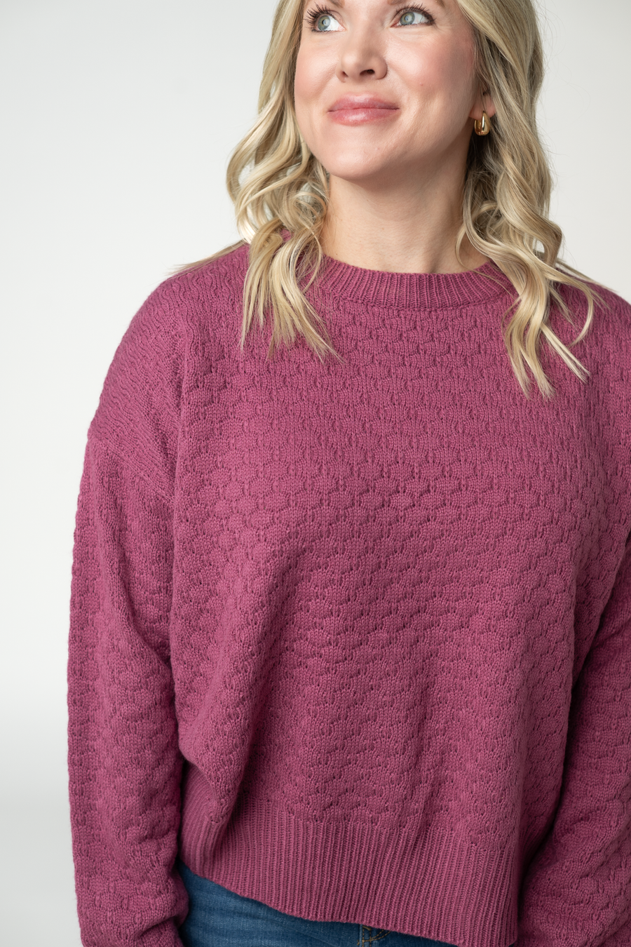 WAREHOUSE ONLY Gianna Pullover Sweater - Raspberry