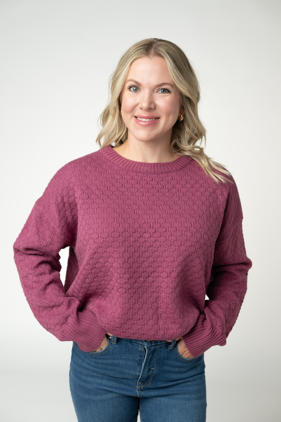 WAREHOUSE ONLY Gianna Pullover Sweater - Raspberry
