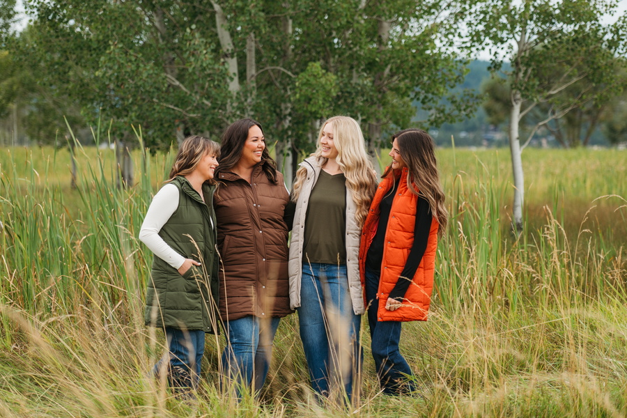 WAREHOUSE ONLY Harlow Long Vest - Pumpkin