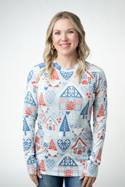 WAREHOUSE ONLY Blair Long Sleeve Top - Winter Gnome