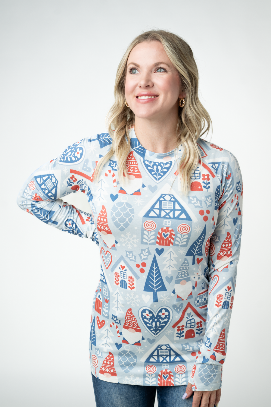 WAREHOUSE ONLY Blair Long Sleeve Top - Winter Gnome