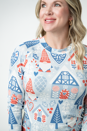 WAREHOUSE ONLY Blair Long Sleeve Top - Winter Gnome