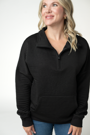 WAREHOUSE ONLY Tatum Quarter Zip - Black