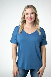 WAREHOUSE ONLY Chloe Cozy Top - Winter Blue