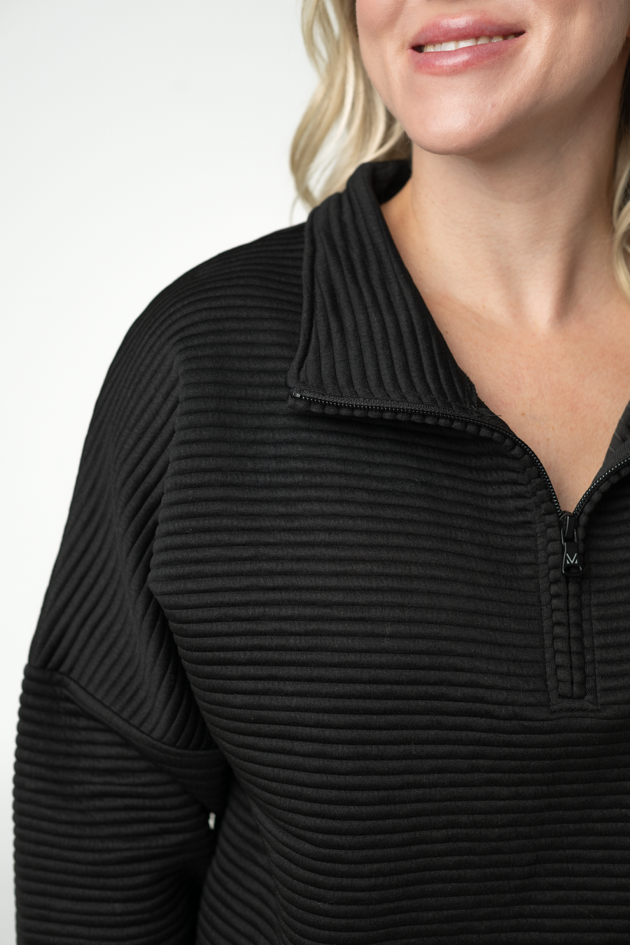 WAREHOUSE ONLY Tatum Quarter Zip - Black