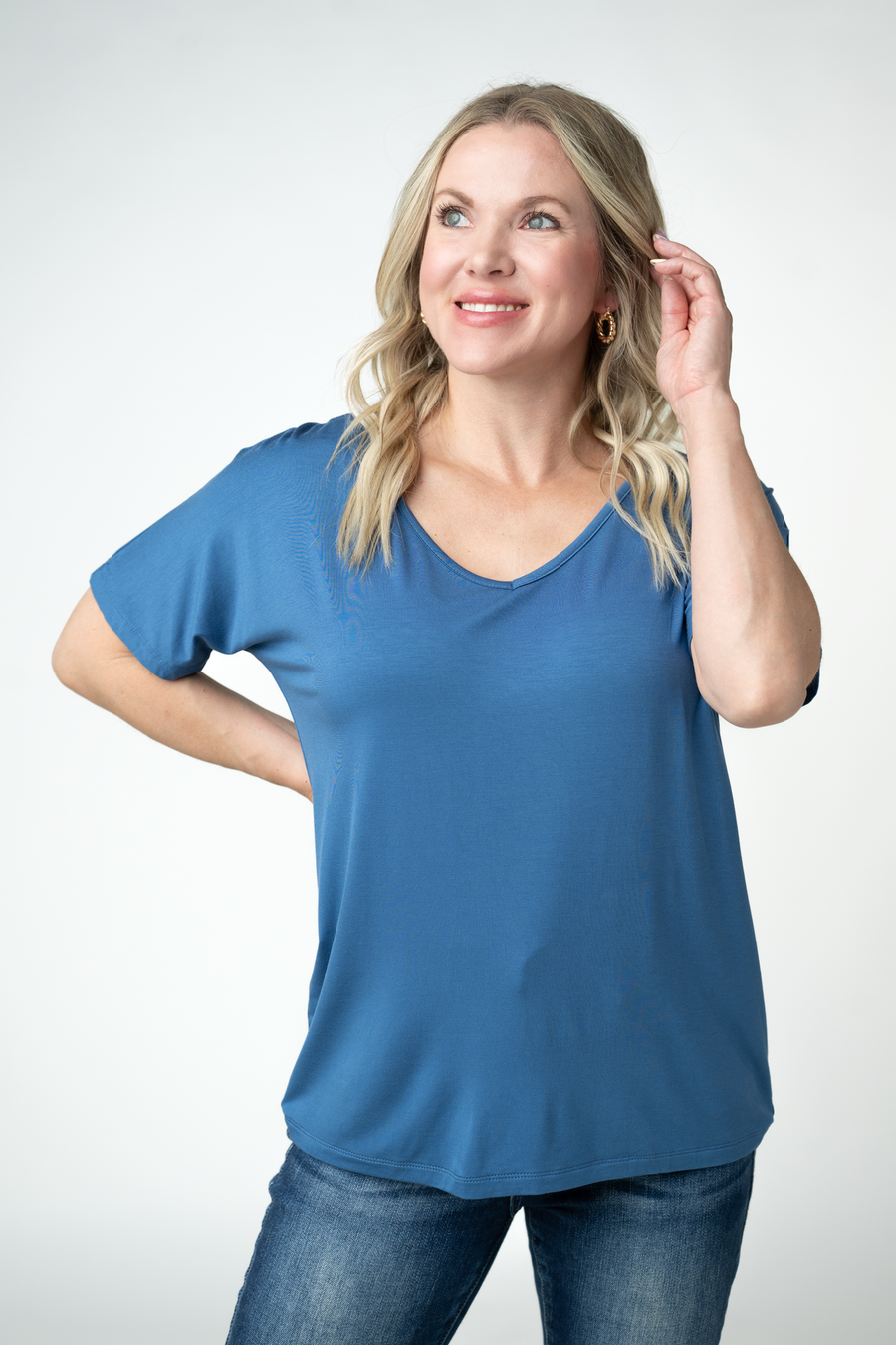 WAREHOUSE ONLY Chloe Cozy Top - Winter Blue