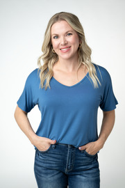WAREHOUSE ONLY Chloe Cozy Top - Winter Blue