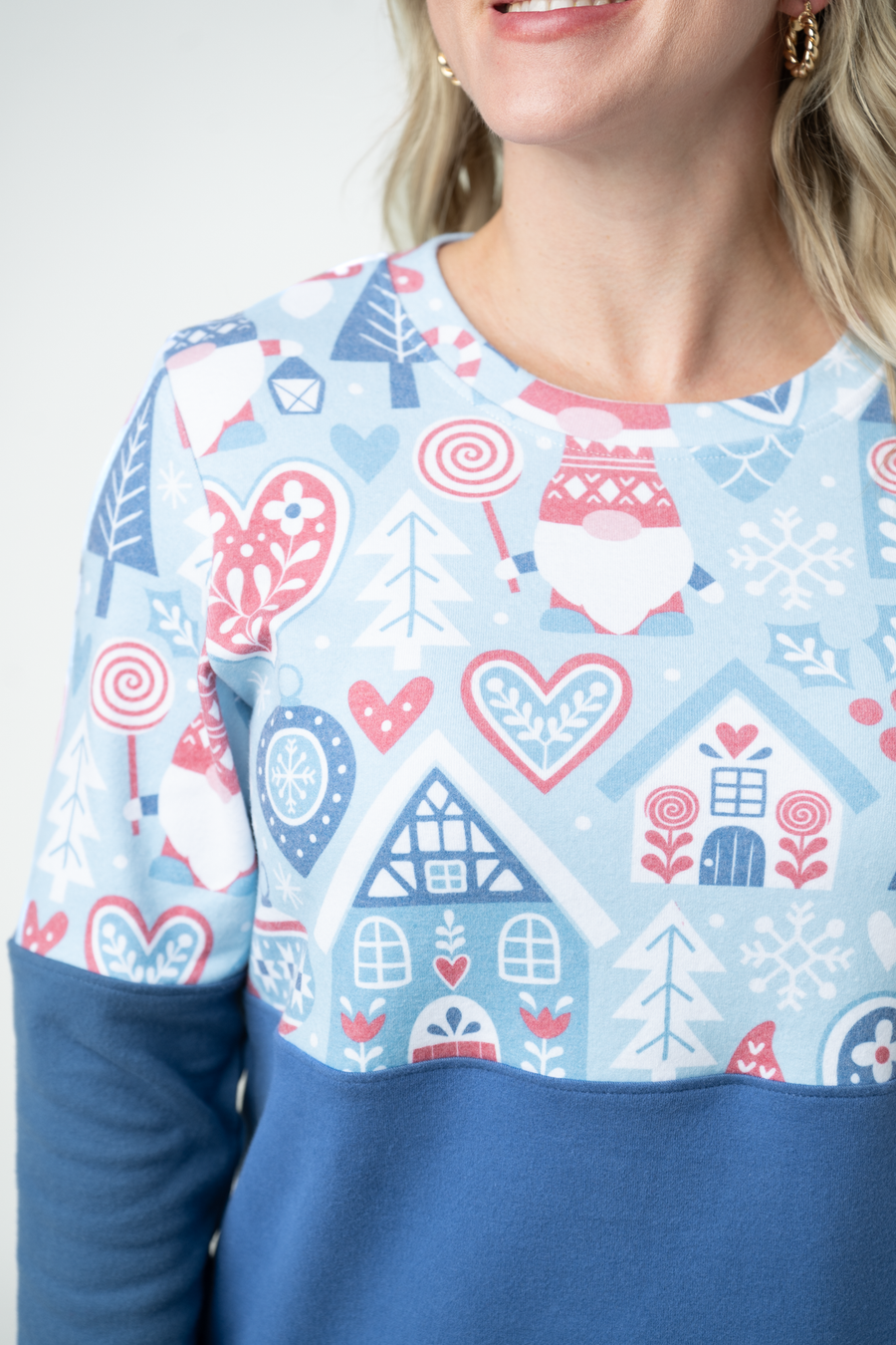 WAREHOUSE ONLY Natalie Pullover - Winter Gnome and Blue
