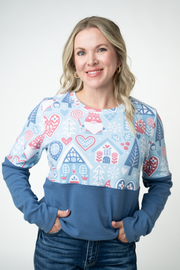WAREHOUSE ONLY Natalie Pullover - Winter Gnome and Blue