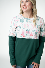 WAREHOUSE ONLY Natalie Pullover - Pink Pine Noel and Evergreen
