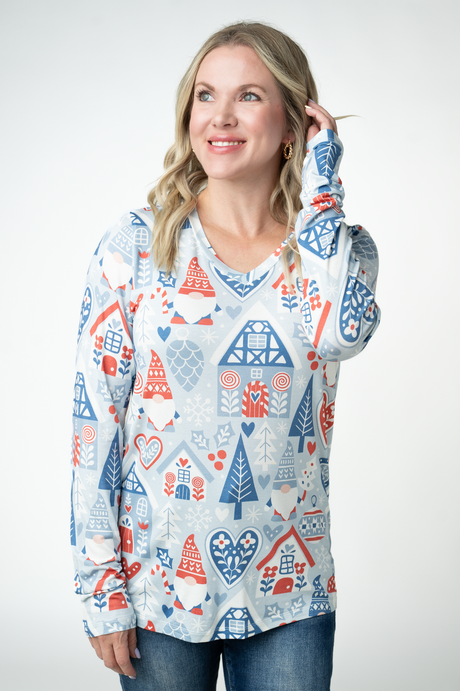 WAREHOUSE ONLY Larissa Long Sleeve - Winter Gnome