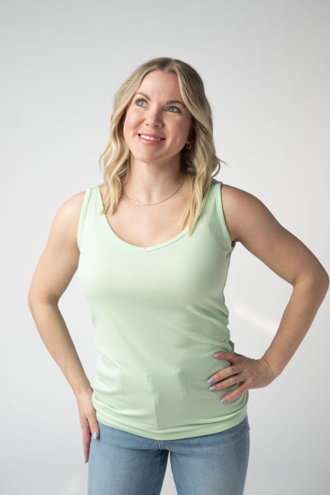 WAREHOUSE ONLY Kennedy Tank - Lime FINAL SALE