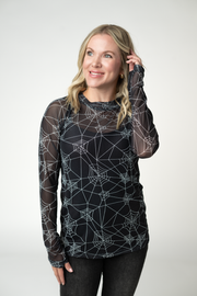 WAREHOUSE ONLY Blair Mesh Long Sleeve Top - Webs