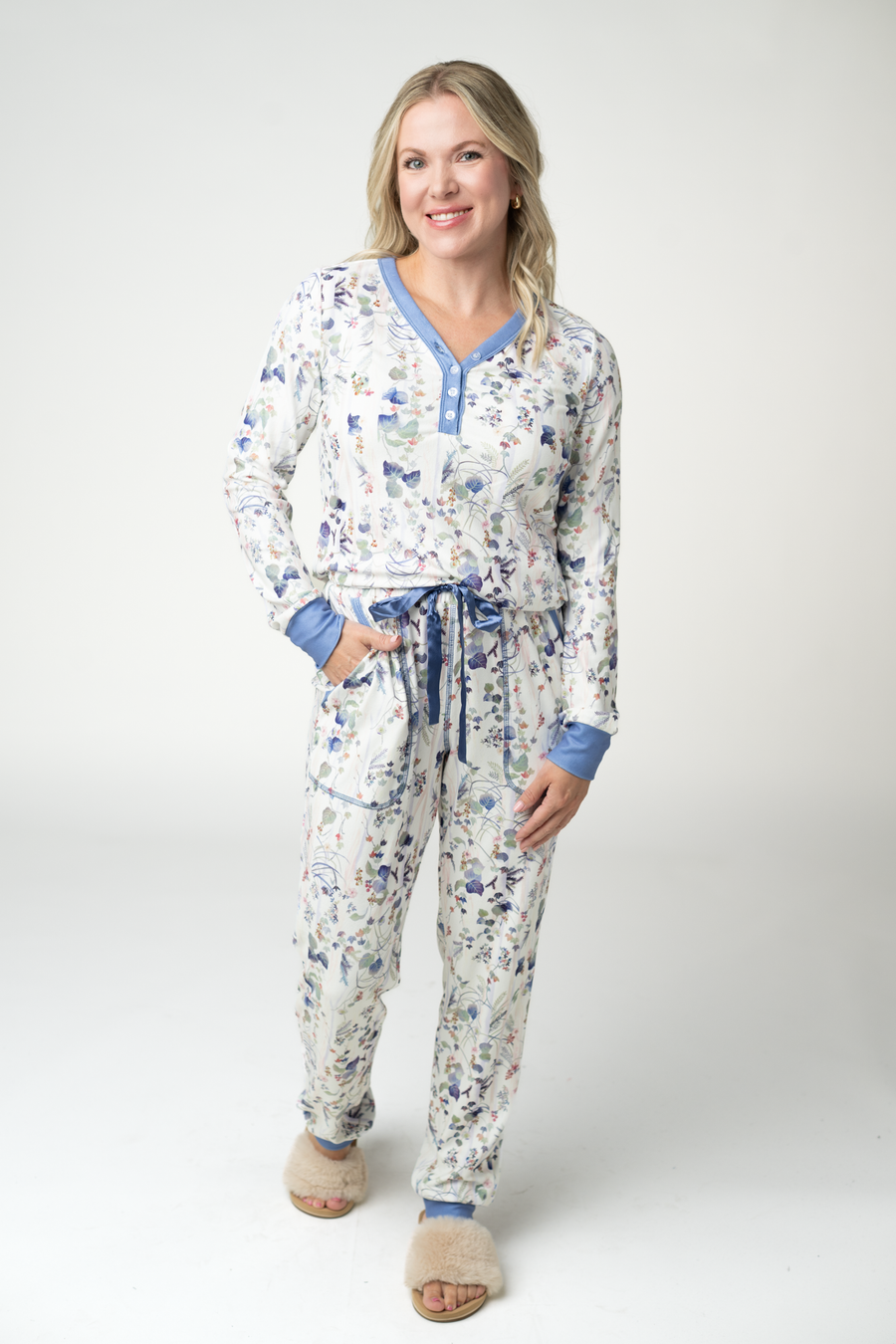 WAREHOUSE ONLY Cozy Pajama Set - Olive Meadow