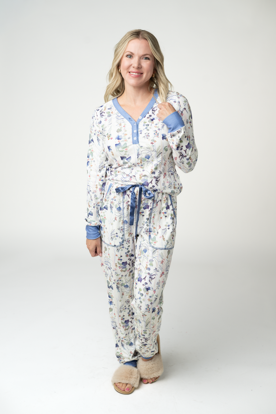 WAREHOUSE ONLY Cozy Pajama Set - Olive Meadow