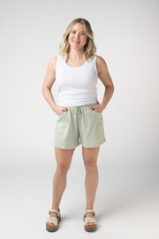 WAREHOUSE ONLY Candice Crinkle Shorts - Light Green FINAL SALE