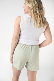 WAREHOUSE ONLY Candice Crinkle Shorts - Light Green FINAL SALE