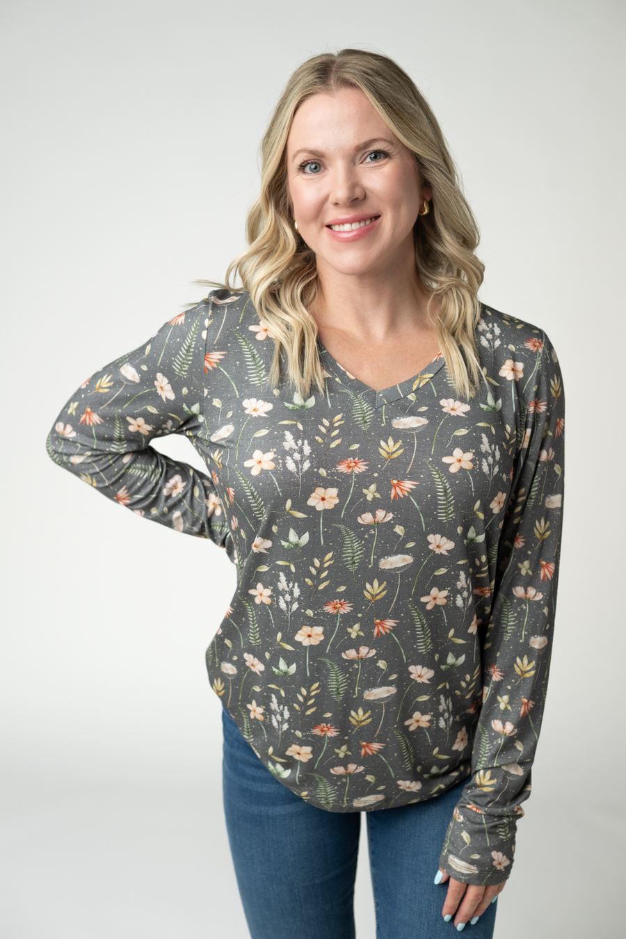 WAREHOUSE ONLY Larissa Long Sleeve - Wildflower Meadow