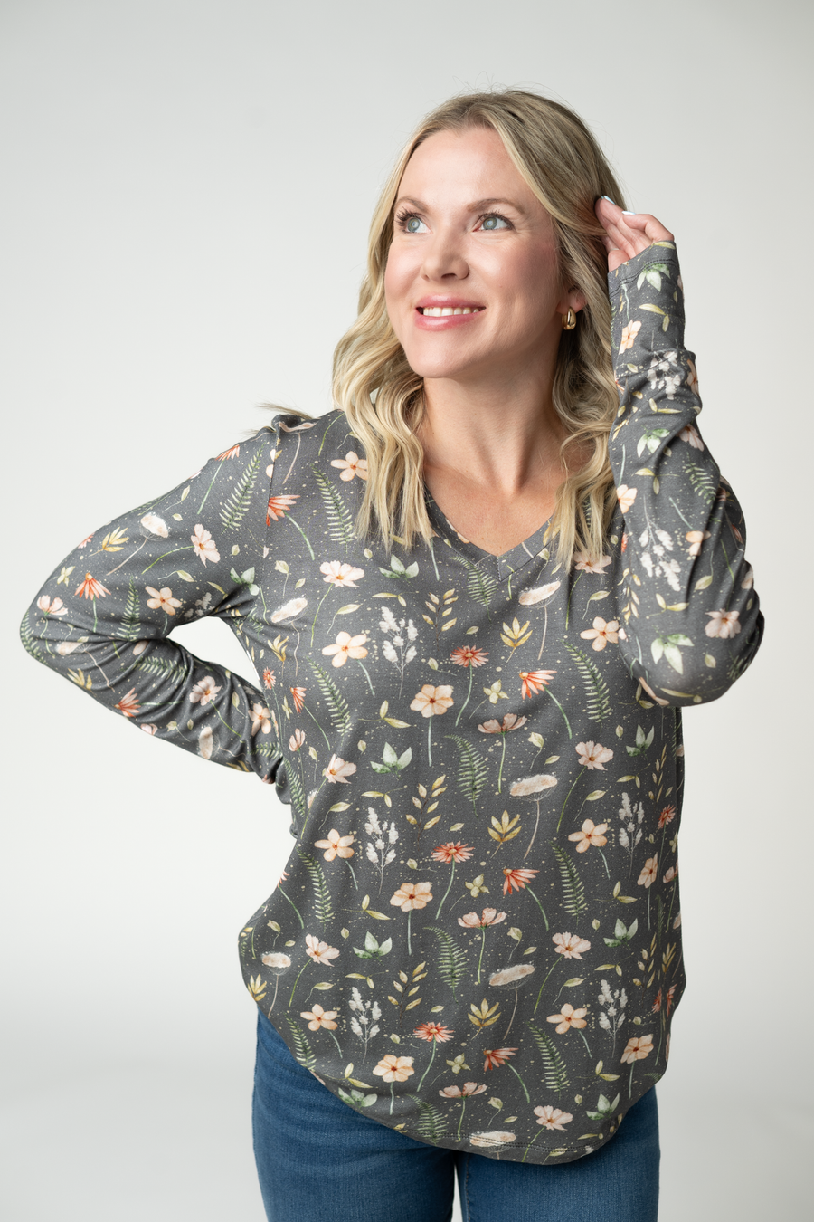 WAREHOUSE ONLY Larissa Long Sleeve - Wildflower Meadow
