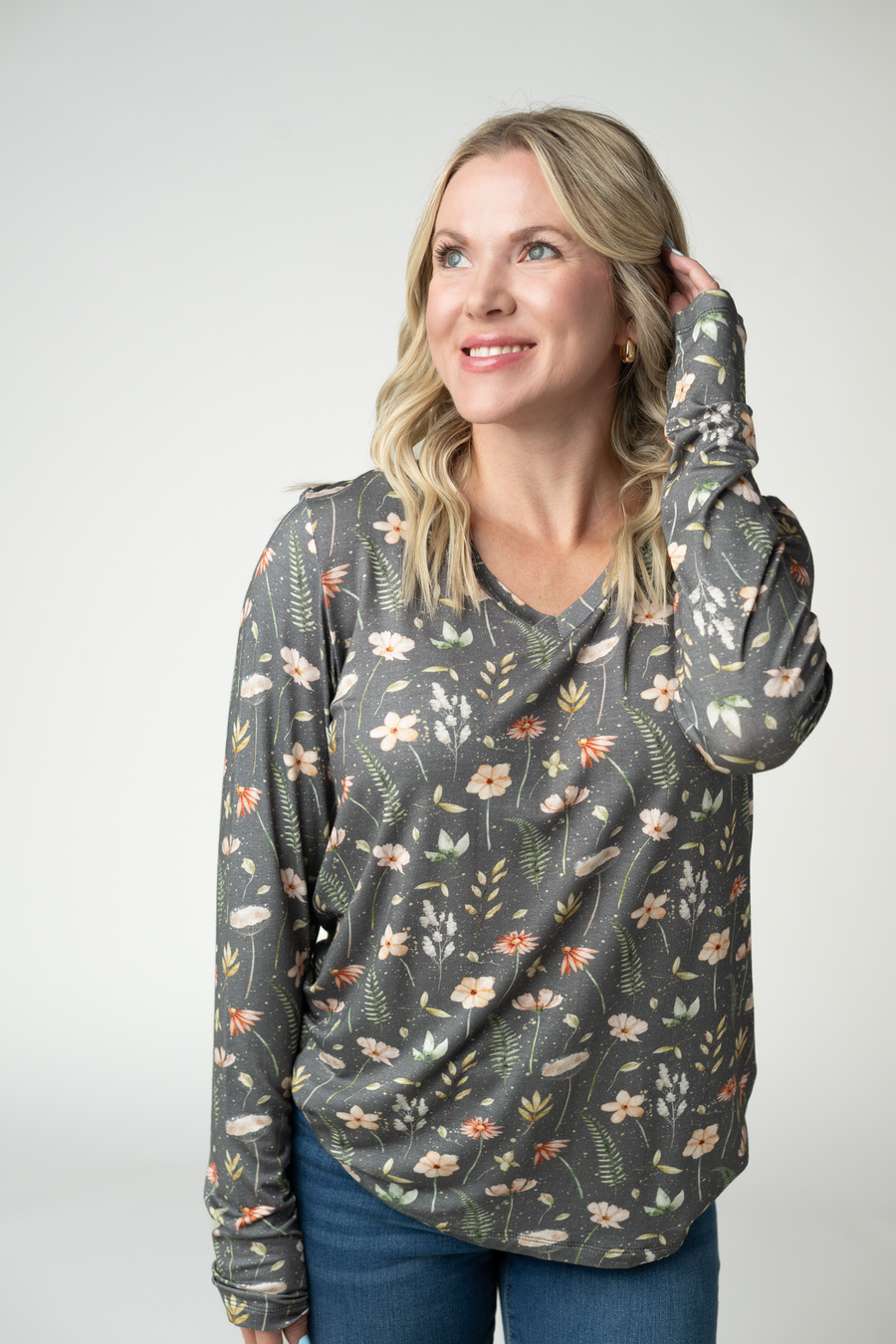 WAREHOUSE ONLY Larissa Long Sleeve - Wildflower Meadow
